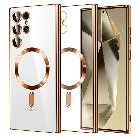MagSafe-hoes voor Samsung Galaxy S24 Ultra S928, Techsuit, Luxury Crystal, Goud