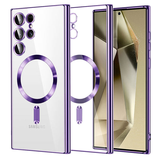 MagSafe-hoes voor Samsung Galaxy S24 Ultra S928, Techsuit, Luxury Crystal, Lichtpaars