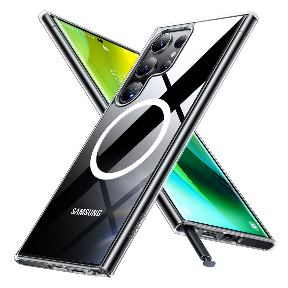 MagSafe hoesje voor Samsung Galaxy S24 Ultra S928, Torras, Diamond, Transparant