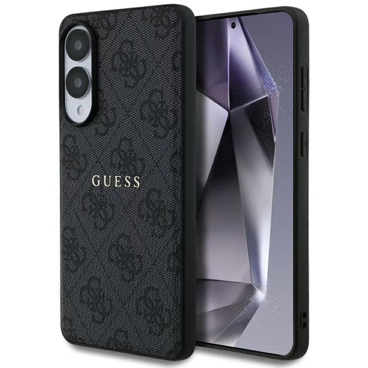 MagSafe hoesje voor Samsung Galaxy S25 Edge S937, Guess, 4G Ring Classic Logo, Zwart