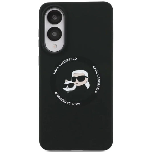 MagSafe Case for Samsung Galaxy S25 Edge S937, Karl Lagerfeld, Silicone Double Heads, Black