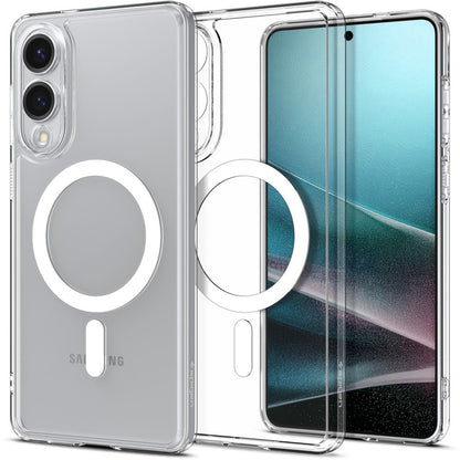 MagSafe hoesje voor Samsung Galaxy S25 Edge S937, Spigen, Ultra Hybrid, Wit ACS09418