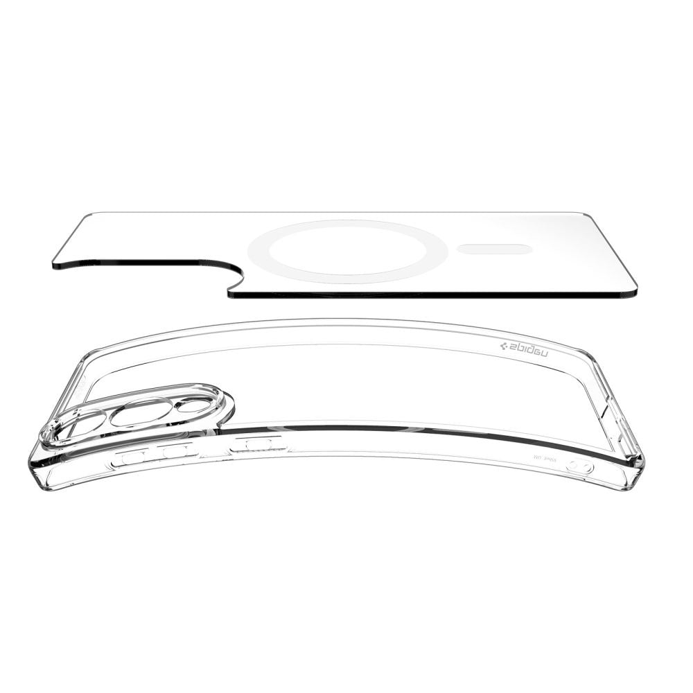 MagSafe hoesje voor Samsung Galaxy S25 Edge S937, Spigen, Ultra Hybrid, Wit ACS09418