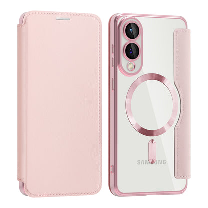 MagSafe-hoes voor Samsung Galaxy S25 Edge S937, Techsuit, SmartMag Book, Roze