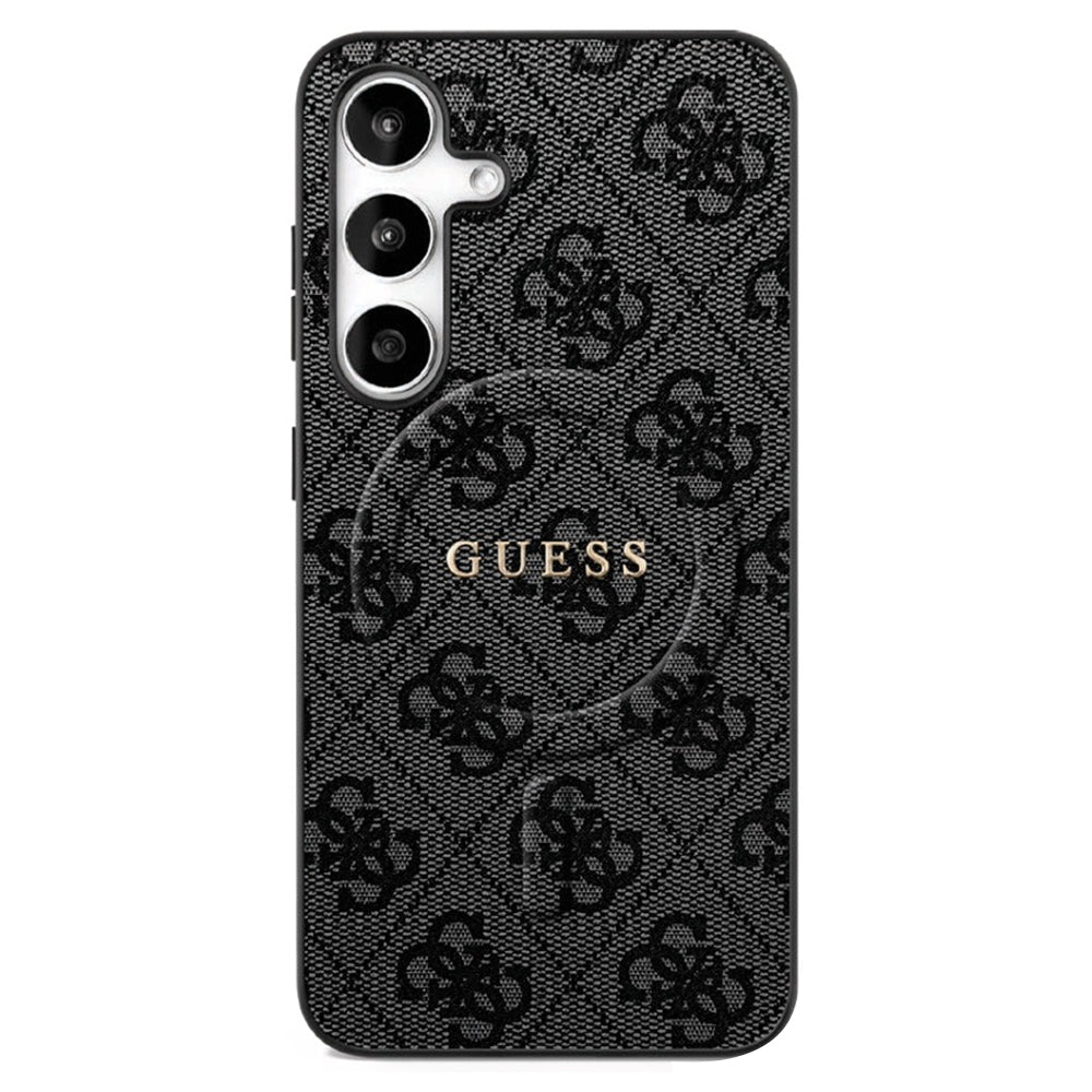 MagSafe hoesje voor Samsung Galaxy S25 FE, Guess, 4G Ring Classic Logo, Zwart