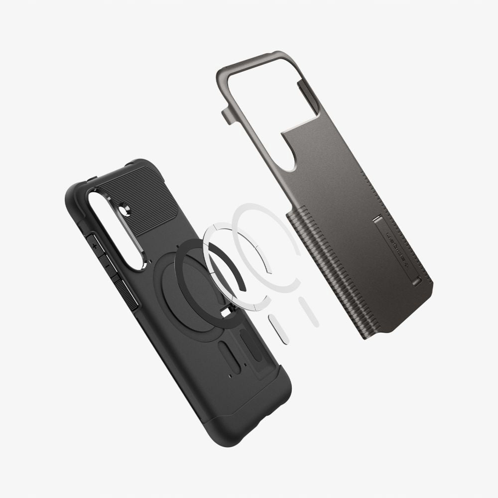 MagSafe hoesje voor Samsung Galaxy S25 FE, Spigen, Slim Armor, Grijs ACS10230