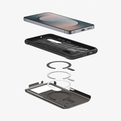 MagSafe hoesje voor Samsung Galaxy S25 FE, Spigen, Slim Armor, Grijs ACS10230