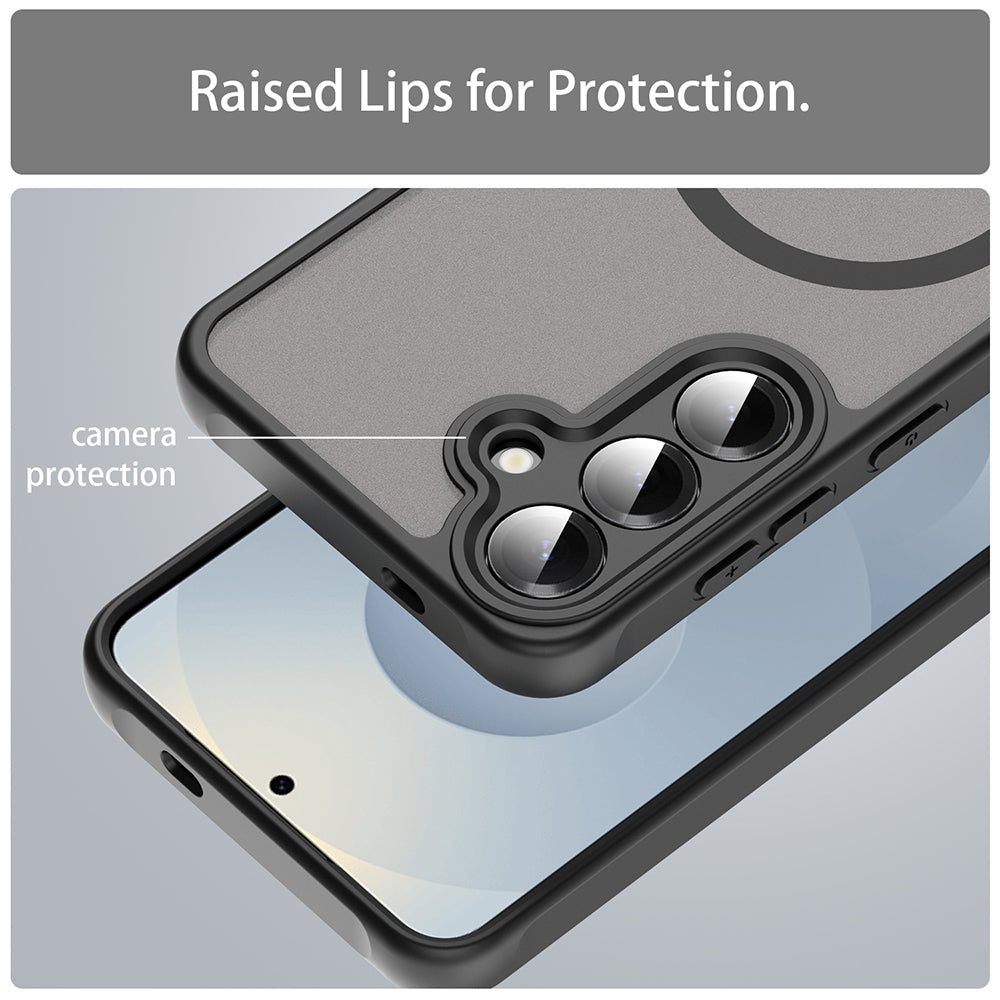 MagSafe Case for Samsung Galaxy S25 FE, Techsuit, HaloFrost II, Black