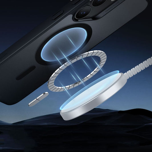 MagSafe hoesje voor Samsung Galaxy S25+ S936, ESR, Classic Hybrid, Satijnzwart