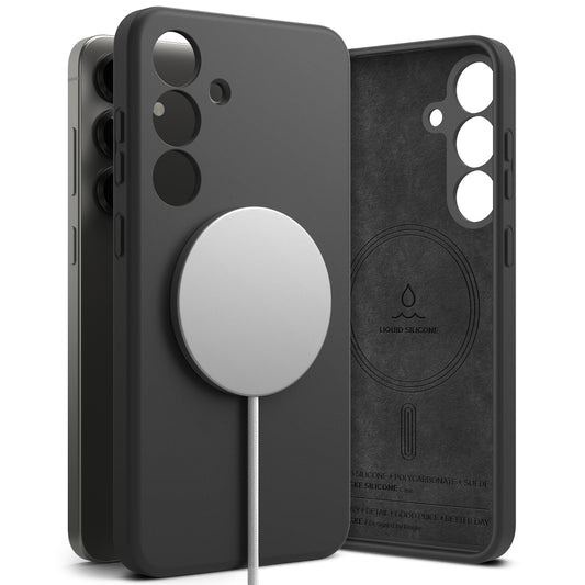 MagSafe Case for Samsung Galaxy S25+ S936, Ringke, Silicone, Black
