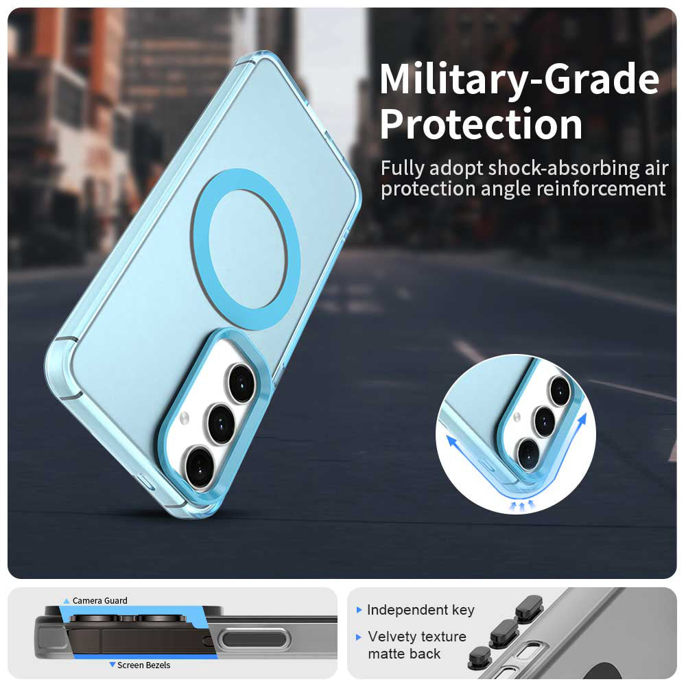 MagSafe-hoes voor Samsung Galaxy S25+ S936 / S24+ S926, Techsuit, CandyCase, Blauw