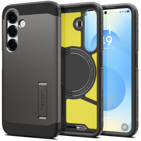 MagSafe hoesje voor Samsung Galaxy S25+ S936, Spigen, Tough Armor, Gri