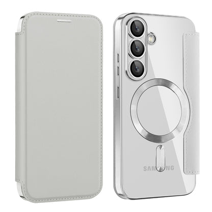 MagSafe-hoes voor Samsung Galaxy S25+ S936, Techsuit, SmartMag Book, Grijs