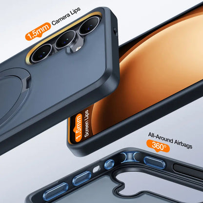 MagSafe hoes voor Samsung Galaxy S25+ S936, Torras, Ostand, Zwart