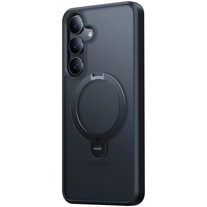 MagSafe hoes voor Samsung Galaxy S25+ S936, Torras, Ostand Spin, Zwart