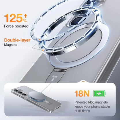 MagSafe hoesje voor Samsung Galaxy S25+ S936, Torras, Ostand, Transparant