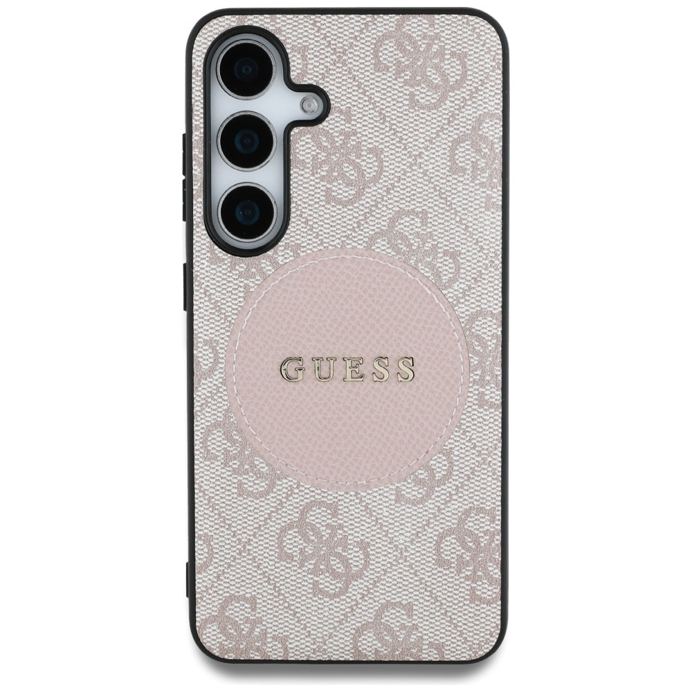 MagSafe hoesje voor Samsung Galaxy S25 S931, Guess, 4G Circle Classic Logo, Roze