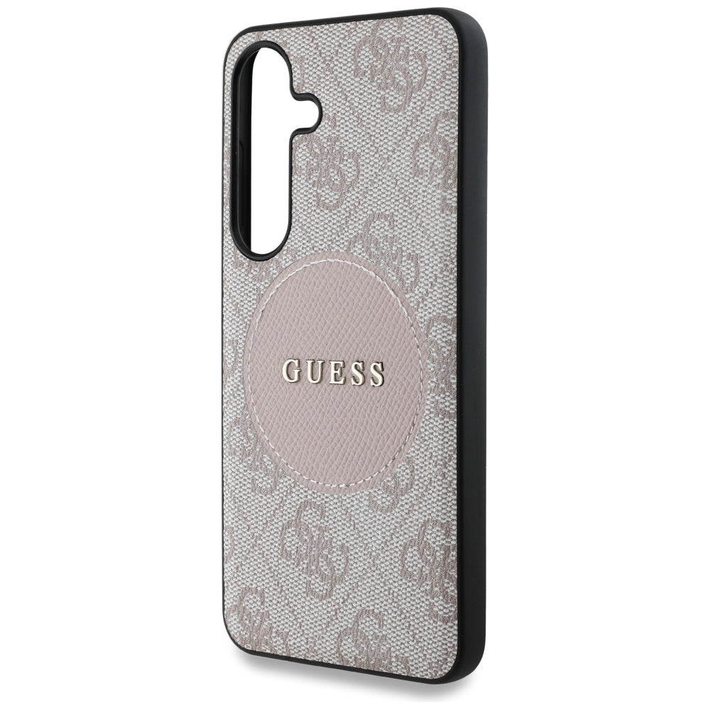 MagSafe hoesje voor Samsung Galaxy S25 S931, Guess, 4G Circle Classic Logo, Roze