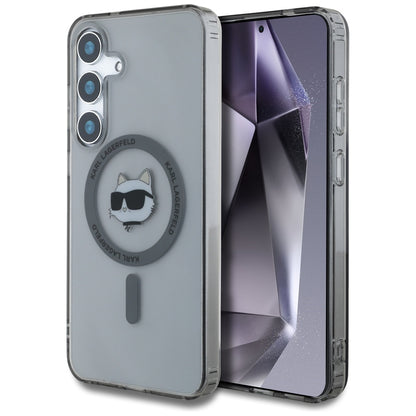 MagSafe hoesje voor Samsung Galaxy S25 S931, Karl Lagerfeld, IML Choupette's Head, Zwart