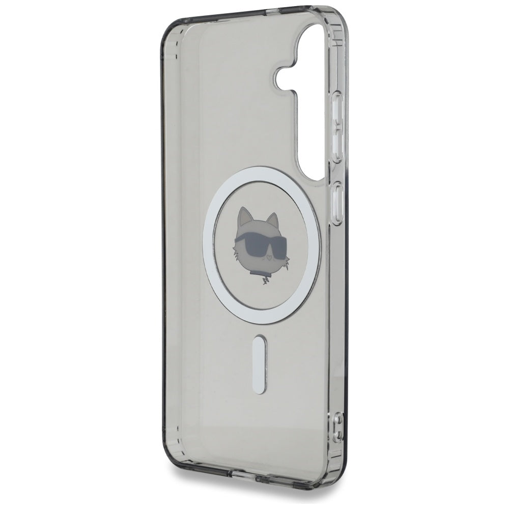 MagSafe hoesje voor Samsung Galaxy S25 S931, Karl Lagerfeld, IML Choupette's Head, Zwart