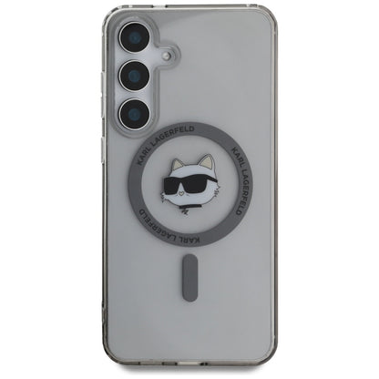 MagSafe hoesje voor Samsung Galaxy S25 S931, Karl Lagerfeld, IML Choupette's Head, Zwart
