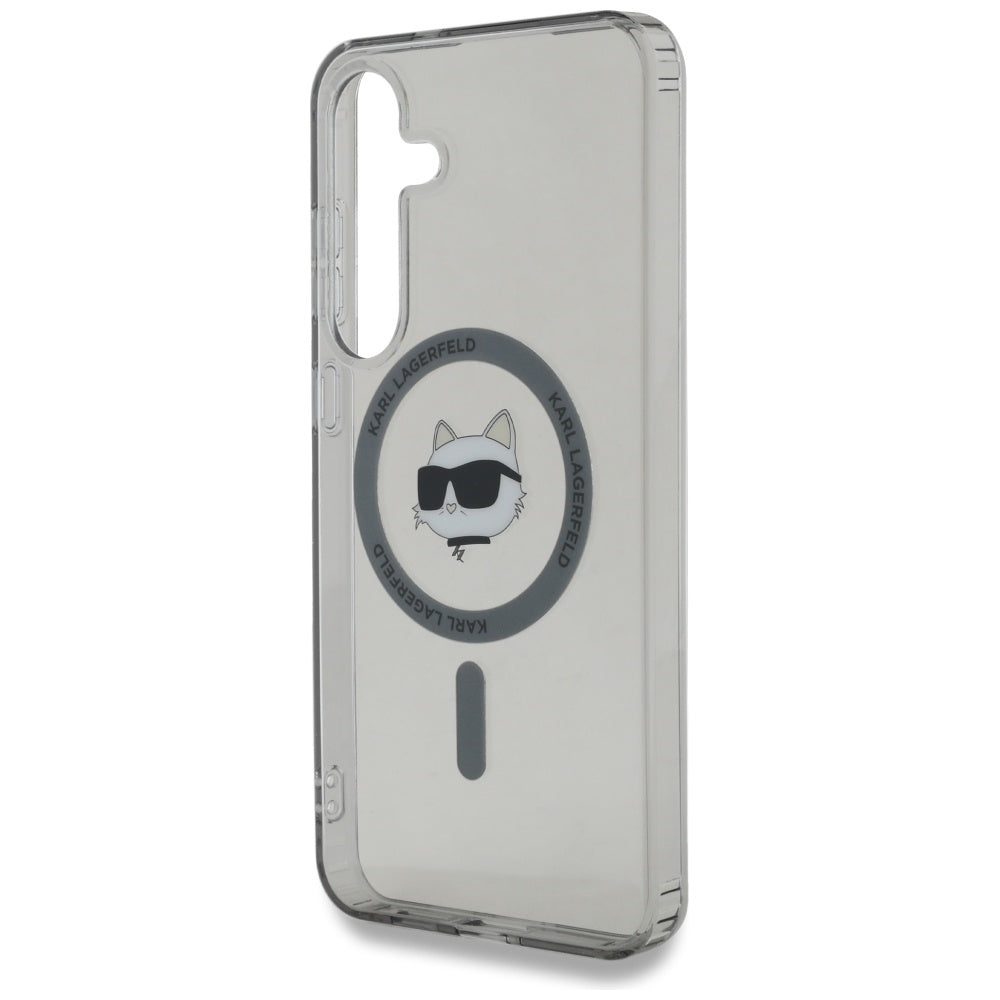 MagSafe hoesje voor Samsung Galaxy S25 S931, Karl Lagerfeld, IML Choupette's Head, Zwart