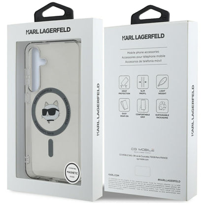 MagSafe hoesje voor Samsung Galaxy S25 S931, Karl Lagerfeld, IML Choupette's Head, Zwart