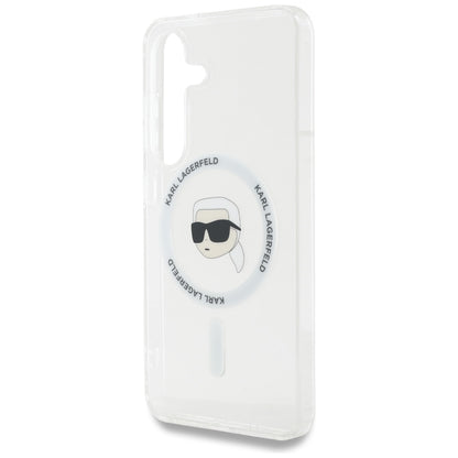 MagSafe hoesje voor Samsung Galaxy S25 S931, Karl Lagerfeld, IML Karl's Head, Wit