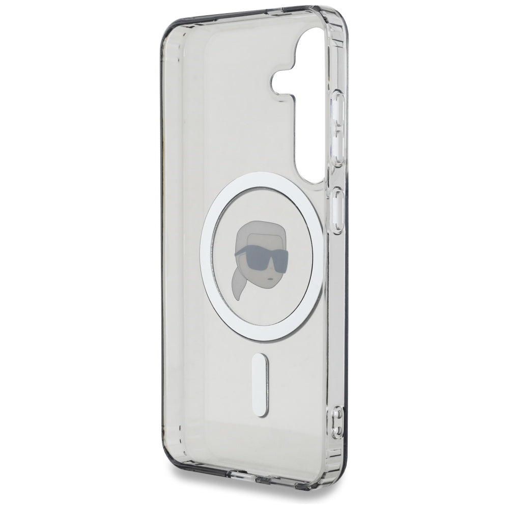 MagSafe hoesje voor Samsung Galaxy S25 S931, Karl Lagerfeld, IML Karl's Head, Zwart