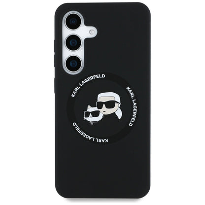 MagSafe hoesje voor Samsung Galaxy S25 S931, Karl Lagerfeld, Silicone Double Heads, Zwart