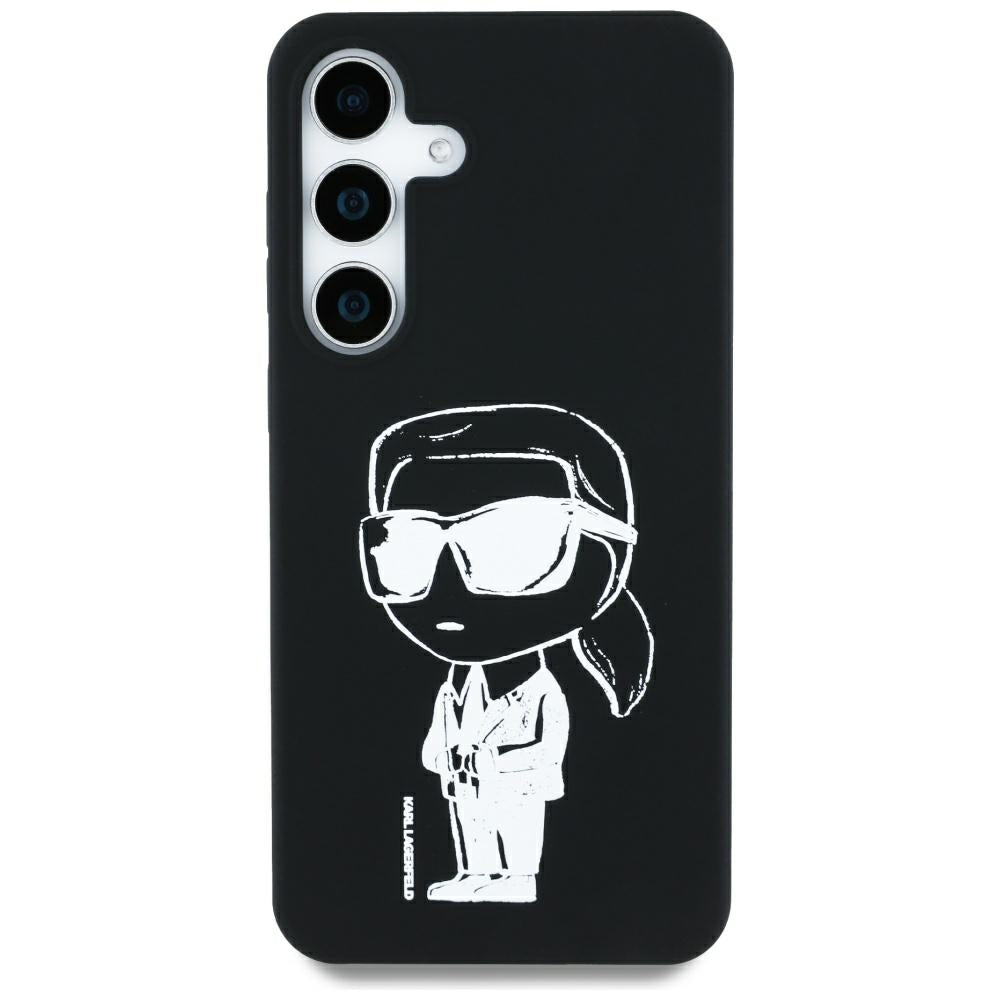 MagSafe hoesje voor Samsung Galaxy S25 S931, Karl Lagerfeld, Silicone Graffiti, Zwart