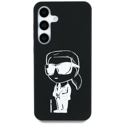MagSafe hoesje voor Samsung Galaxy S25 S931, Karl Lagerfeld, Silicone Graffiti, Zwart