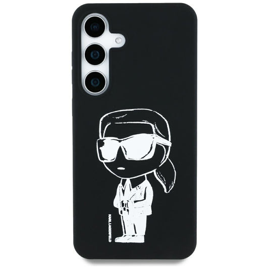 MagSafe hoesje voor Samsung Galaxy S25 S931, Karl Lagerfeld, Silicone Graffiti, Zwart