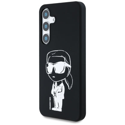 MagSafe hoesje voor Samsung Galaxy S25 S931, Karl Lagerfeld, Silicone Graffiti, Zwart