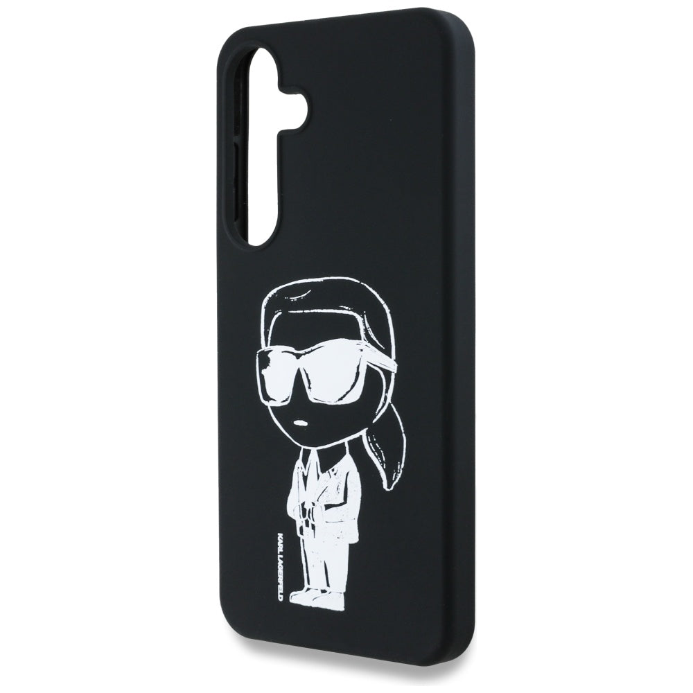 MagSafe hoesje voor Samsung Galaxy S25 S931, Karl Lagerfeld, Silicone Graffiti, Zwart