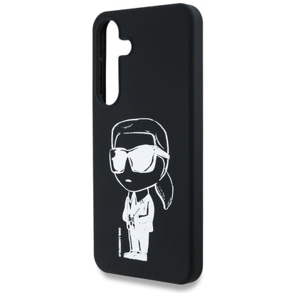 MagSafe hoesje voor Samsung Galaxy S25 S931, Karl Lagerfeld, Silicone Graffiti, Zwart