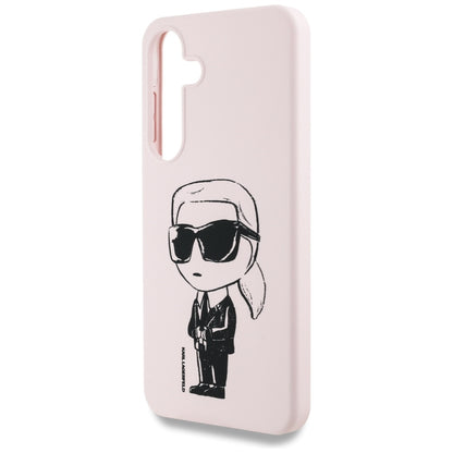 MagSafe hoesje voor Samsung Galaxy S25 S931, Karl Lagerfeld, Silicone Graffiti, Roze