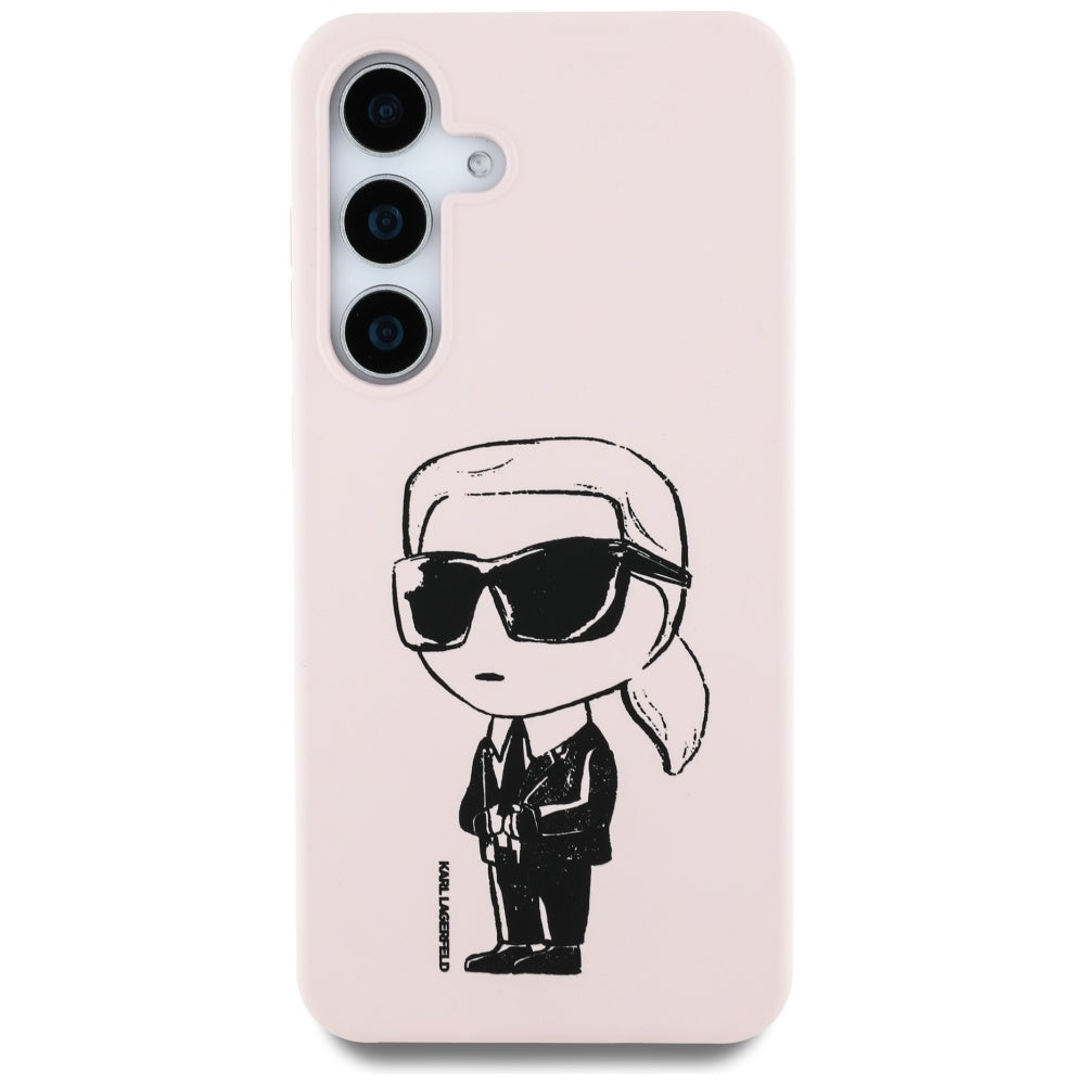 MagSafe hoesje voor Samsung Galaxy S25 S931, Karl Lagerfeld, Silicone Graffiti, Roze