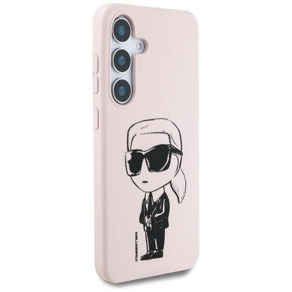 MagSafe hoesje voor Samsung Galaxy S25 S931, Karl Lagerfeld, Silicone Graffiti, Roze