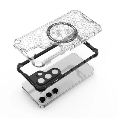 MagSafe-hoes voor Samsung Galaxy S25 S931, Techsuit, HoneyComb Shield, Zwart