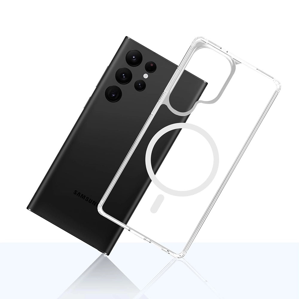 MagSafe-hoes voor Samsung Galaxy S25 Ultra S938, 3MK, Armor MagCase, Transparant