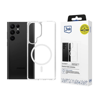 MagSafe-hoes voor Samsung Galaxy S25 Ultra S938, 3MK, Armor MagCase, Transparant