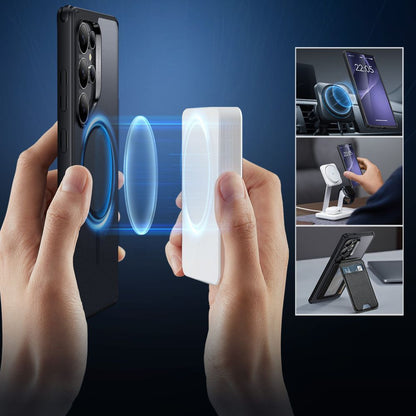 MagSafe hoesje voor Samsung Galaxy S25 Ultra S938, ESR, Classic Hybrid, Satijnzwart
