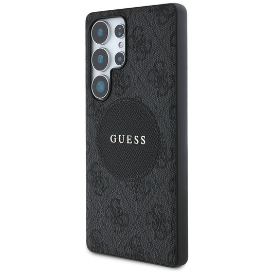 MagSafe hoesje voor Samsung Galaxy S25 Ultra S938, Guess, 4G Circle Classic Logo, Zwart