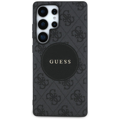 MagSafe hoesje voor Samsung Galaxy S25 Ultra S938, Guess, 4G Circle Classic Logo, Zwart