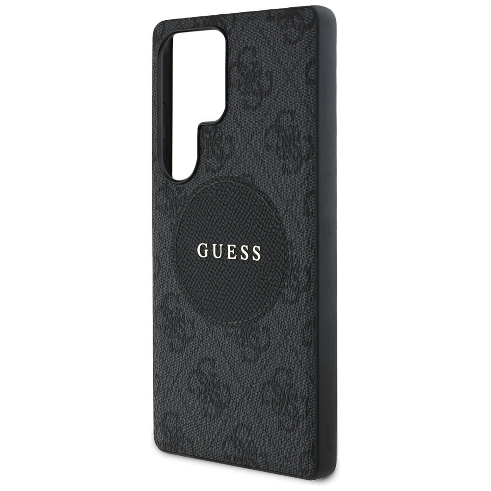 MagSafe hoesje voor Samsung Galaxy S25 Ultra S938, Guess, 4G Circle Classic Logo, Zwart