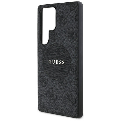 MagSafe hoesje voor Samsung Galaxy S25 Ultra S938, Guess, 4G Circle Classic Logo, Zwart