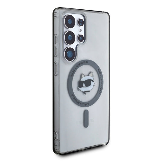 MagSafe hoesje voor Samsung Galaxy S25 Ultra S938, Karl Lagerfeld, IML Choupette's Head, Zwart