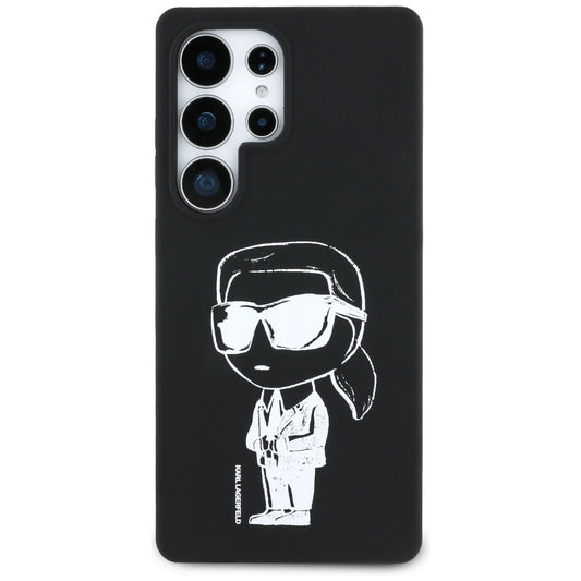 MagSafe hoesje voor Samsung Galaxy S25 Ultra S938, Karl Lagerfeld, Silicone Graffiti, Zwart