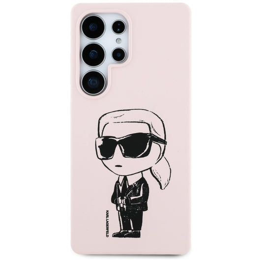 MagSafe hoesje voor Samsung Galaxy S25 Ultra S938, Karl Lagerfeld, Silicone Graffiti, Roze